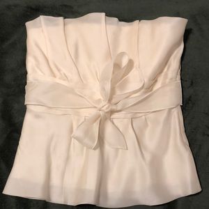 White House Black Market Cream Corset Top